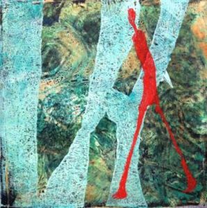 Gelatine-Druck Walking Man Gelatine-Druck Walking Man